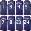 Imprimer Hommes Femmes City Basketball LaMelo Ball Jersey 1 Terry Rozier 3 Gordon Hayward 20 Mark Williams 5 Brandon Miller 24 Chemise gagnée Vert Bleu Noir Blanc Violet