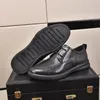 Chaussures habillées marque Bimooth pour homme de qualité supérieure en cuir de vache confortable noir décontracté chaussure d'affaires à lacets M6213