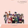 Keychains Game Anime Clannad Famliy Stand Figure Model Plate Cosplay Collection Okazaki Tomoya Furukawa Nagisa Ibuki Fuko Standee Keychain