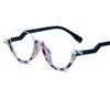 Sonnenbrillen Rahmen Mode Brillen Brillen Damen Katzenauge Halbrahmen Diamant Kristall Brillen Anti Blaulicht Linse TR90 SpectacleFashi