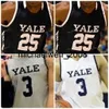 Mich28 Yale College Basketball Jersey Custom 00 Jalen Gabbidon 1 Eze Dike 2 Eric Monroe 5 Azar Swain Men Women Youth Stitched