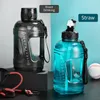 Water Bottles 2.3 Liter Fitness Sport Bottle Gallon Plastic Large Capacity With Straw Outdoor Climbing Bicycle Drink