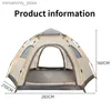 Namioty i schroniska 6 Person namiot kemping składanie na zewnątrz w pełni automatyczna prędkość otwarty deszcz przeciwsłoneczny pustkinowy kemping sprzęt do portabowy Q231117