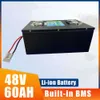 48V 60AH Waterproof Li-ion With Bluetooth Lithium Polymer Battery Prefect For Electric Bike Monitoring Equipment LED Lights