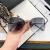 Солнцезащитные очки дизайнерские новые очки цепь Женская металлическая телячья кожа