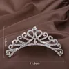 Hair Clips Kids Girls Princess Crown Comb Party Bridal Tiara Diadem Crystal Floral Wedding Accessories Children Head Jewelry Gift