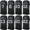 Printed Man Youth Basketball City Derrick Rose Jersey 23 Marcus Smart 36 Ziaire Williams 8 Jaren Jackson Jr 13 David Roddy 21 Steven Adams 4 Blue White Black Grey Icon