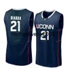 Mich28 Uconn Huskies College Basketball Jersey 0 Eric Cobb 1 Christian Vital 10 Bird 10 Brendan Adams 11 Boatright Hommes Femmes Jeunes Cousu sur mesure