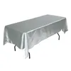 Table Cloth Tablecloth Rectangular Satin Table Linens Washable Polyester Stain Resistant Table Cloth for Wedding Buffet Party Mantel Saten 231115