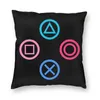 Kussen playstation controller knoppen sofa cover afdrukken videogame vierkante gooi kist kussensloop