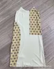 Robes décontractées Ferentino Soie Slip Dress Bretelles Spaghetti Contraste Imprimé Patchwork Midi Pour Femme TOP QUALITYCasual