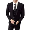 Ternos masculinos Blazers Negócios Masculinos Blazers Casuais 3 Peça Ternos Conjunto Casaco Colete Calças / Banquete de Casamento Trabalho Blazer Calças Jaqueta S-4XL 231115