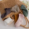 Schattige kanten babymeisjes sokken katoen lente herfst kinderen sokken massieve kleur prinses midden buis peuter sokken