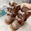 Stivali australiani per bambini Stivaletti firmati per bambini Scarponi da neve Con fiocchi Scarpe bowknot per ragazze Scarpa classica Scarponi per bambini per bambini