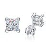 Kolczyki stadninowe Księżniczka Cut Moissanite Diamentowe kolce Przemów test 925 Srebrna biżuteria dla kobiet 2023