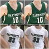 Mich28 NCAA College Dartmouth Big Green Basketball Jersey 5 Ian Sistare 10 James Foye 11 Wes Slajchert 14 Guilien Smith 15 Brendan Barry personnalisé