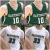 Maglia da basket verde Mich28 NCAA College Dartmouth 5 Ian Sistare 10 James Foye 11 Wes Slajchert 14 Guilien Smith 15 Brendan Barry Custom