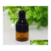 Packing Bottles Wholesale 1Ml Amber Glass Dropper Bottles W/Black Cap Essential Oil Bottle Small Per Vials Sampling Storage 1000 Piece Dhuvc