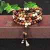 Pendant Necklaces Elegant Rosary 108 Color Beads Bracelet Necklace Buddhist Religious Jewellery