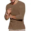 T-shirt à manches longues et col rond pour homme, tricot ample et polyvalent, décontracté, nouvelle collection automne/hiver 2023