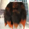 10Pcs/lot- 40cm/16" Real Genuine Fox Fur Tail Keychain Cosplay Toy Keyring Bag Purse Pendant Tassels