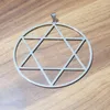 Pendant Necklaces 5pcs Wholesale Large 100mm Size Stainless Steel Hexagram Star Of David Wicca Paganism Necklace No Chain For Strong Mens