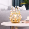 Lampade da tavolo Corona nordica Lampada a LED Luce moderna Luci di cristallo di lusso Ramo creativo Camera da principessa Soggiorno Camera da letto