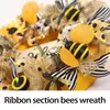 Dekoracyjne kwiaty świetne realistyczne plastikowe festiwal pszczół miodnych ornament wielokrotnego użytku słoneczniki Słoneczniki Dostarczanie wieńca