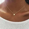 Chains Fashion Tiny Star Necklace Silver Color Chain Heart Moon Choker Necklaces For Women Pendant Jewelry Collares Mujer Collier Gift