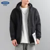 Mens Hoodies Sweatshirts Dukeen Winter for Men with Fleece Thicken Warm ZipUp Hooded Shirt Casual Solid Color Woman Clothing White Black Coat 231114