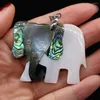 Pendant Necklaces 1PC Natural White Mother Of Pearl Shell Lucky Elephant Seashells Charms For DIY Necklace Making Jewelry Findings Gift
