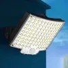 Tuindecoraties 106/308 LED 3 Modi Solar Light Street Wall Lamp Outdoor Sunlight PIR Motion Sensor Waterdicht voor afrastering Decoratie 230414