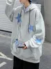 Herenbroeken ster patch rits omhoog hoodie voor mannen oversized y2k sweatshirt jas Egirl 90s pullover streetwear 230414