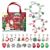 Lagringshållare Rack 2024 Jul Advent Calendar Armband Countdown Diy Jewelry Charm Making Set For Kid Themed Gift 231114