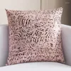 Kudde Pink White Bronzing Cover Soft Suede Fleece Leopard Print Case Nordic Light Luxury Covers Dekorativa