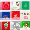Christmas Cellophane Bag Christmas Candy Pocket Holiday Clear Treat Bags Self-adhesive Candy Cookie Bags