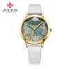 Montres-bracelets coloré ciel étoilé dame montre pour femme japon Quartz fines heures mode robe Bracelet en cuir fille cadeau d'anniversaire Julius No