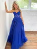 Prom Dress One Shoulder Formal Dresses for Women Appliques Long Evening Gowns for Women A Line Tulle
