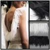 Other Event Party Supplies 1M 5M 10M 8-10cm Black White Ostrich Feather Trims Ribbon Multicolor Plume for Sewing Feathers Crafts Dress Clothing Decoration 231114