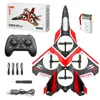 Aircraft Modle RC Foam Plane With Led light 24G Radio Control Glider Remote Fighter Airplane Boys Toys 231114