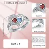 Bröllopsringar 925 Sterling Silver Personlig hjärtring Anpassat Birthstone Name Promise Syckel Födelsedagspresenter för kvinnor Girl Girly Wife 231114