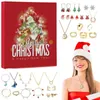 Storage Holders Racks 2024 Christmas Jewelry Advent Calendar 24 Days Of Countdown Kit Ring Necklace Gift Kids Toys 231114