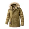 Heren donsparka's Warme parka's voor mannen met capuchon Bont Capuchon Wintermode Kleding Plus Size Outdoor Fleece Lind-jassen 231114