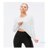 Camicia da yoga da donna Ragazze Shrits Running Manica lunga Donna Abiti casual Abbigliamento sportivo per adulti Palestra Abbigliamento fitness Camicetta 5 colori