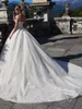 2023 новые кружевные свадебные платья трапециевидной формы для невесты, бретельки, шлейф с открытой спиной, свадебное платье больших размеров, дизайнерские свадебные платья, богемное пляжное свадебное платье