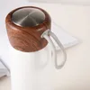 Wood Grain Tumblers 304 Stainless Steel Liner Vacuum Kettle Portable Wooden Lid Mug Home Outdoor Thermos Drinking Water Bottles Q737