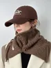 Lenços moda japão coreia lenço mágico inverno malha botões de lã xale chapéu mulheres gola alta estilo neckerchief múltiplas maneiras de usar