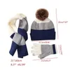 Écharpes enveloppes enfants hiver tricot bonnet chapeau écharpe et gants ensemble pour filles garçons 8-15 ans 231115