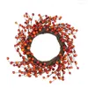 Dekorativa blommor Autumn Harvest Artificial Orange and Red Berry Twig Wreath - Olyst