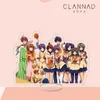 Keychains Game Anime Clannad Famliy Stand Figure Model Plate Cosplay Collection Okazaki Tomoya Furukawa Nagisa Ibuki Fuko Standee Keychain